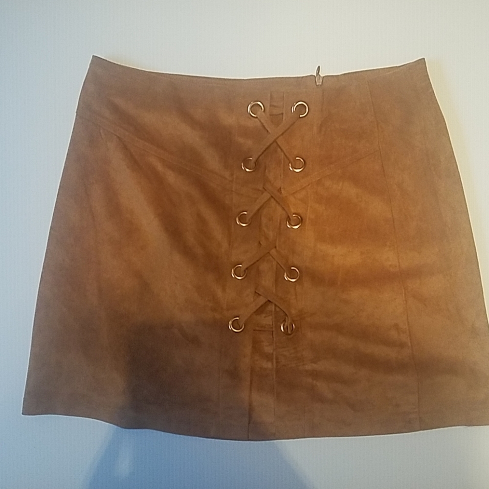 Brown Suede Skirt